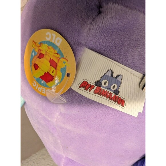 Pet Simulator X Dragon Plush Purple Cube w/ Wings 8” PhatMojo 2023 - Picture 4 of 10